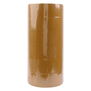 Cây 6 cuộn băng keo đục 4,8cm - dày 100 yards lõi mỏng