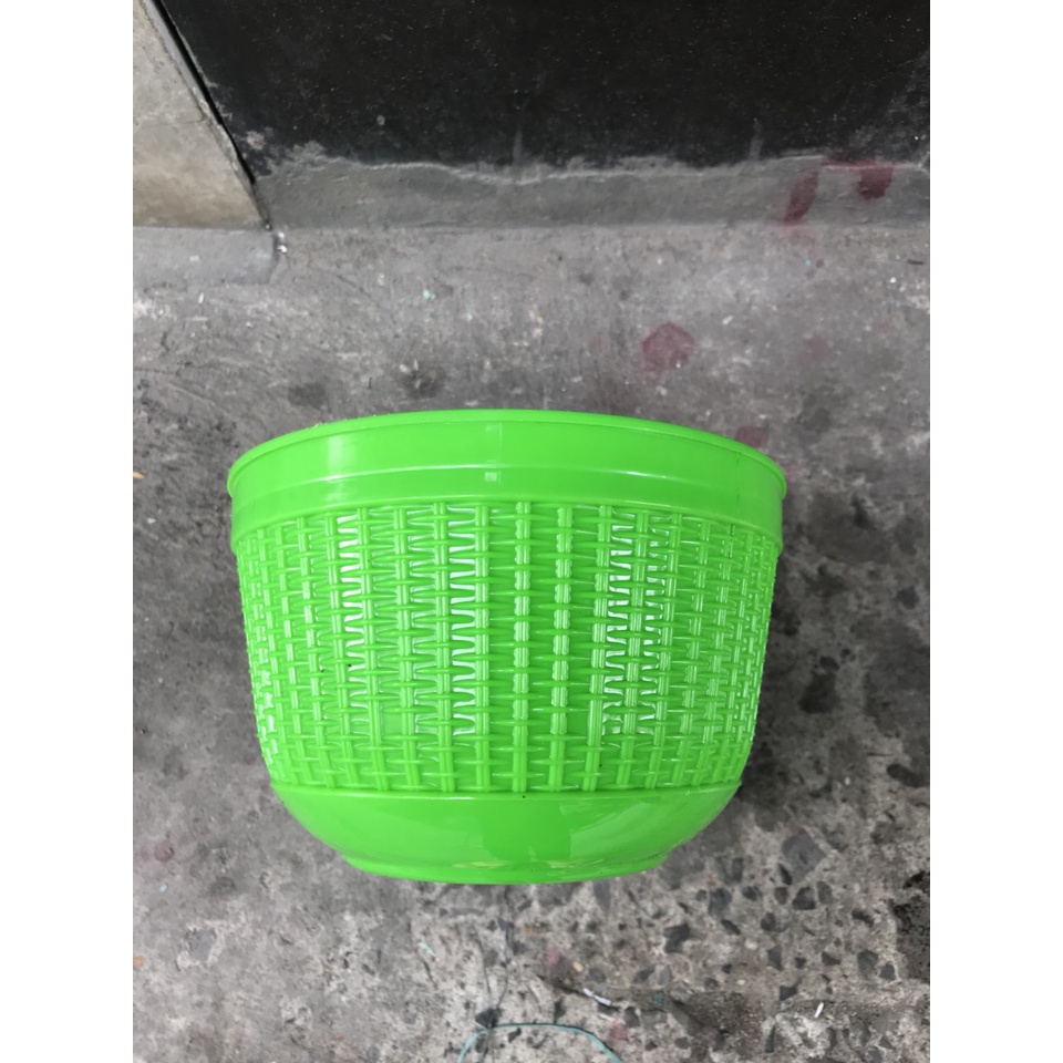 Chậu hoa nhựa ốp tường giả mây đan, treo ban công trồng hoa, trồng cây nhiều màu sắc, decor đẹp