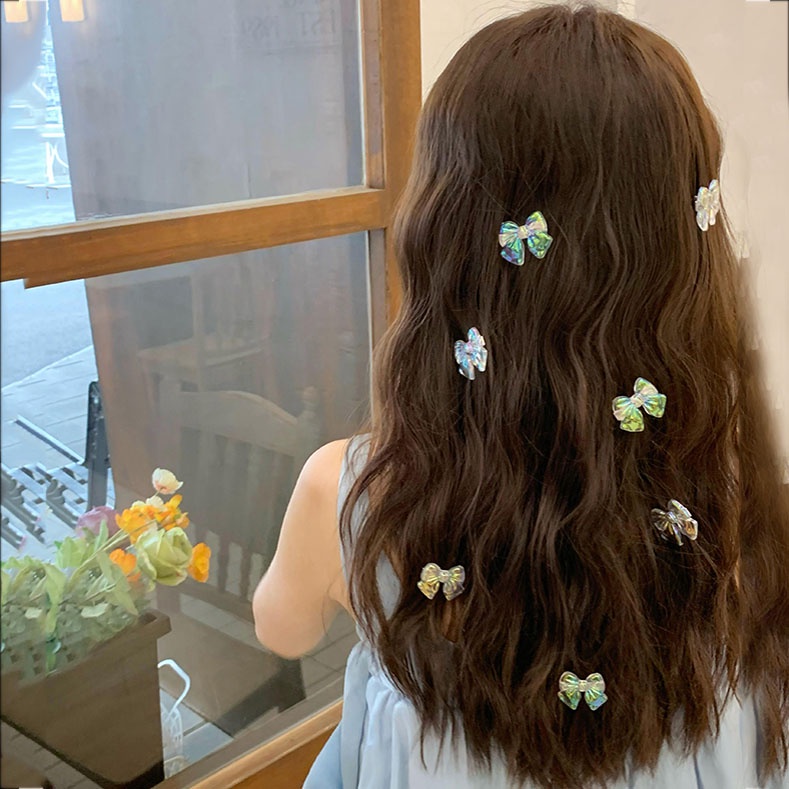 Kẹp Tóc Nơ Trong Suốt Lấp Lánh
