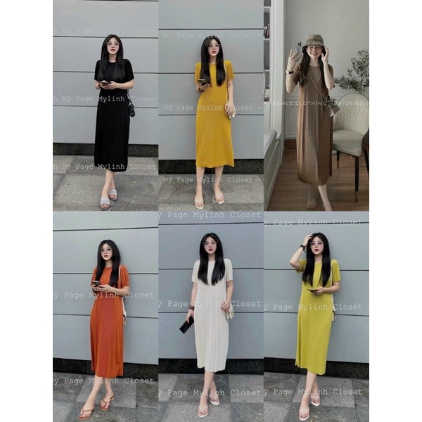 Váy Suông Nữ Dáng Dài Tăm Nhung Mát