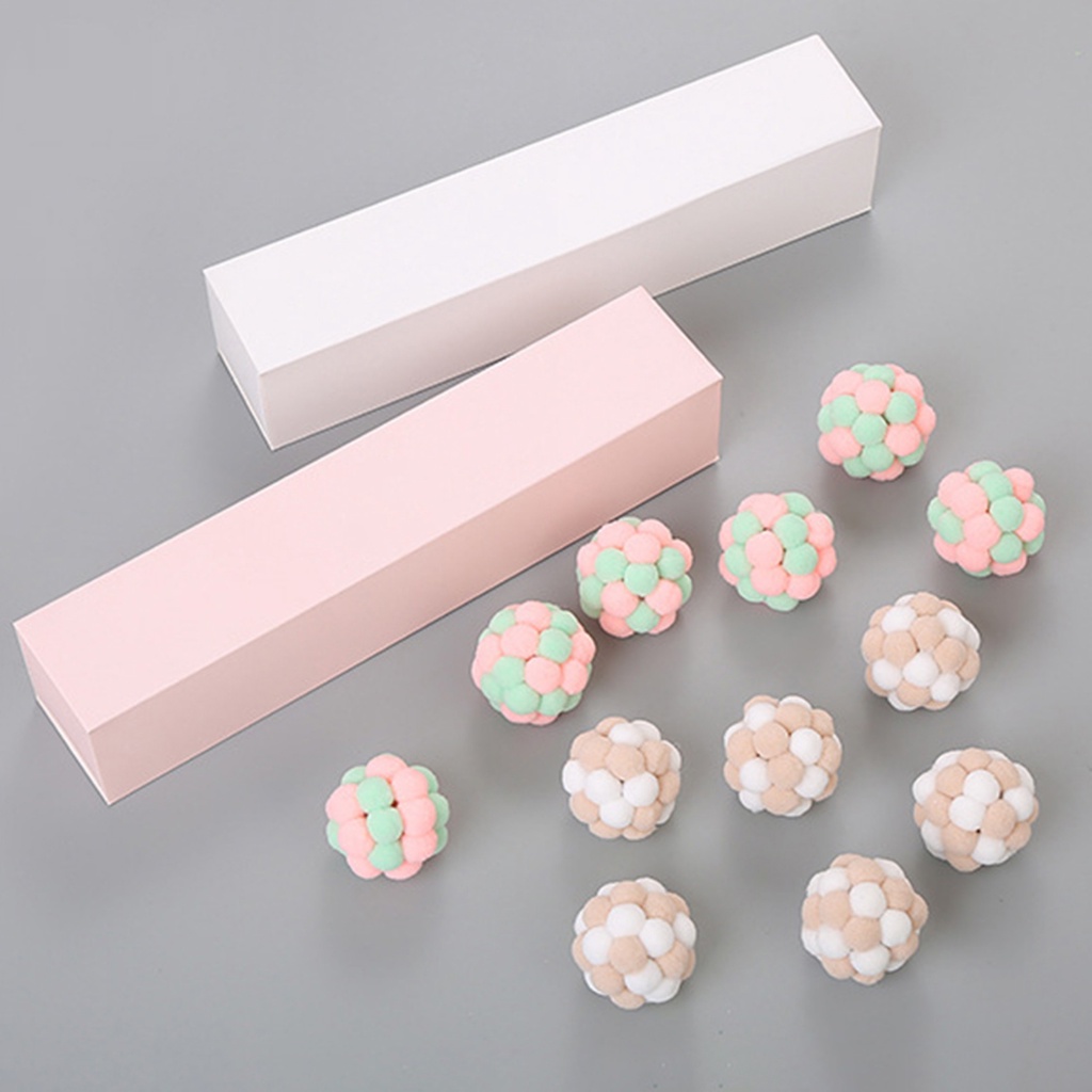 Bộ 6 Quả Bóng Lông Đồ Chơi Cho Mèo