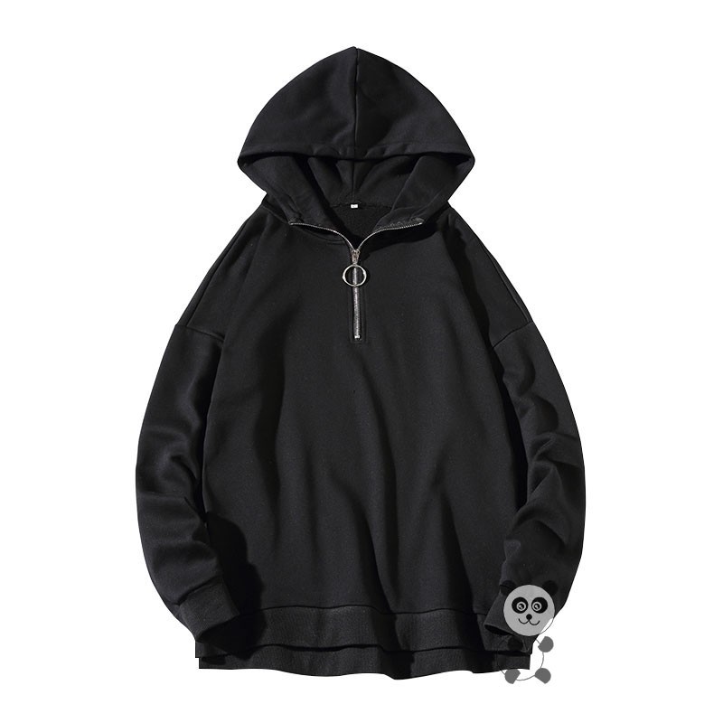 Áo Hoodie Trơn Khóa Kéo Phôm Rộng HK02