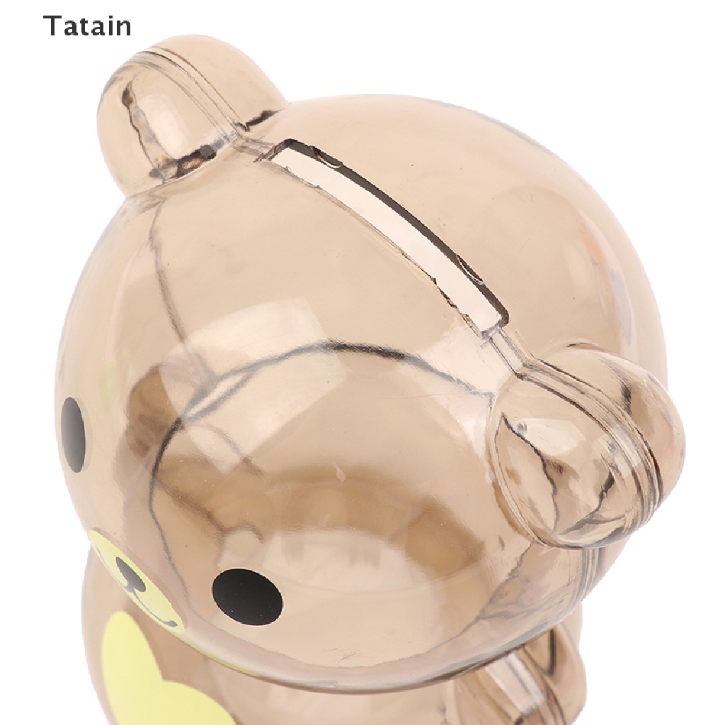 Hộp đựng tiền tiết kiệm hình gấu trong suốt đáng yêu cho bé