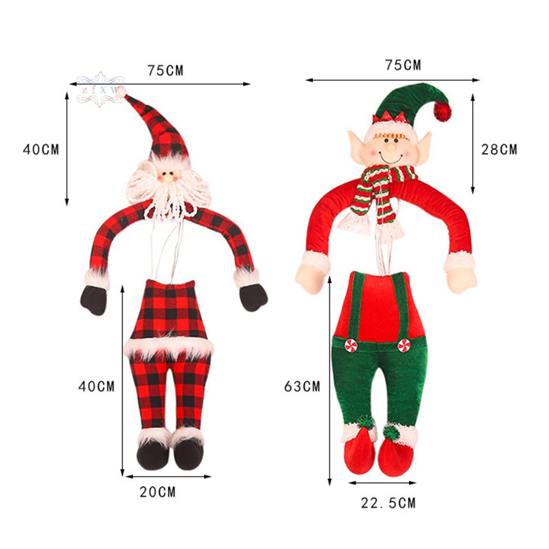 ZFXW Christmas Tree Decorations Santa Claus Doll Elf Hug Tree Holiday Home Shopping Mall Decoration Supplies Plush Toys @VN