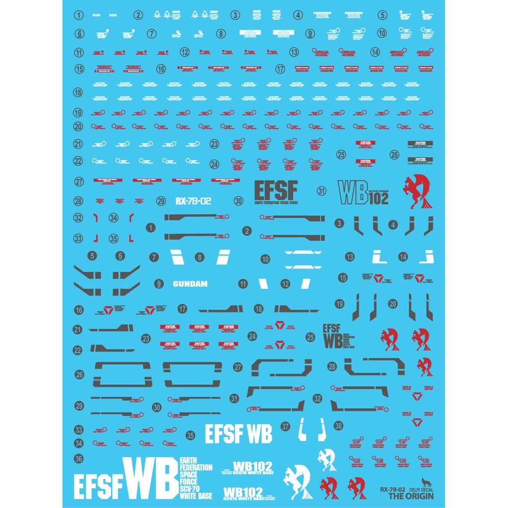 Decal nước hologram - MG RX-78-2 The Origins