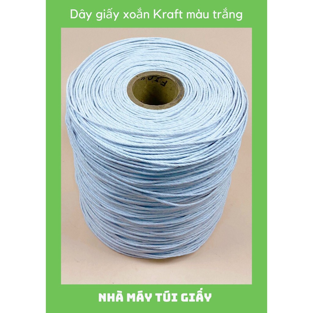 [RẺ NHẤT]  SET 2KG DÂY XOẮN GIẤY MÀU TRẮNG