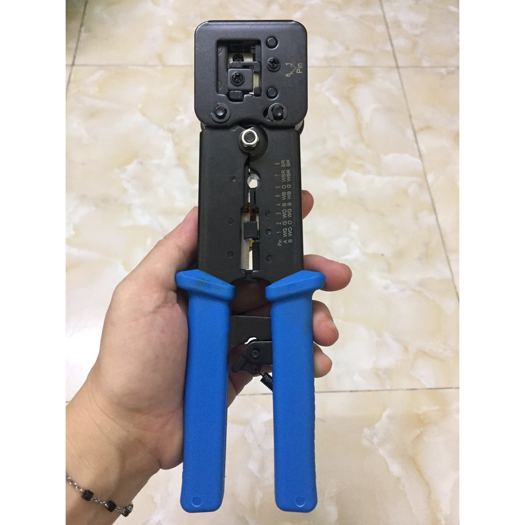 Kìm bấm mạng xuyên thấu ,hộp test mạng