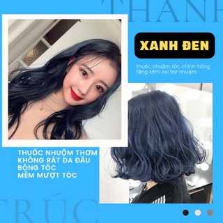 Thuốc Nhuộm Tóc Màu Xanh Dương Đen Khói Than Chì Tại Nhà - Hairshopthanhtruc