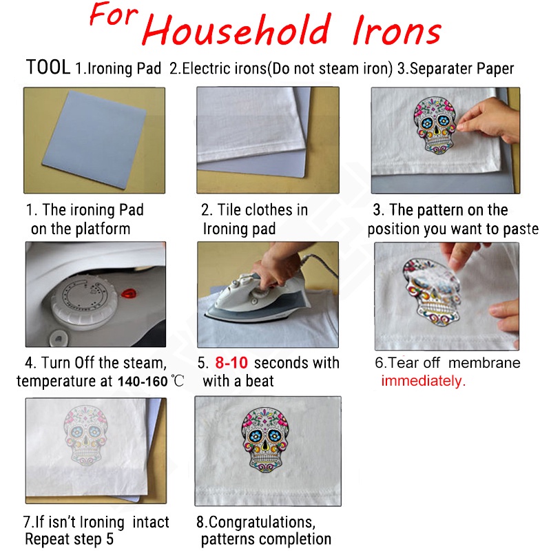 Set 4 Miếng Dán Ủi Quần Áo Chuyển Nhiệt Chuyển Nhiệt Hình Hoa Mới Diy