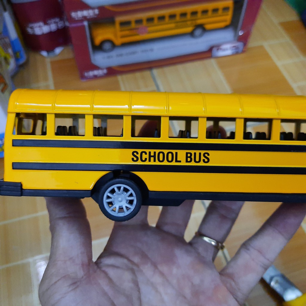 Xe ô tô buýt school bus bằng kim loại có âm thanh và đèn mô hình tỉ lệ 1:24 xe đồ chơi trẻ em