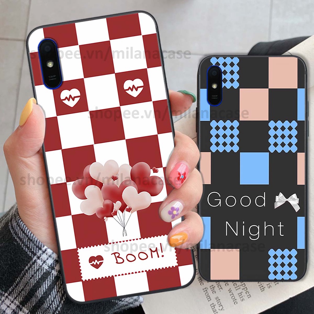 Ốp Xiaomi Redmi 7A / 8A / 9A caro họa tiết nhiều màu sắc siêu đẹp thời trang cá tính