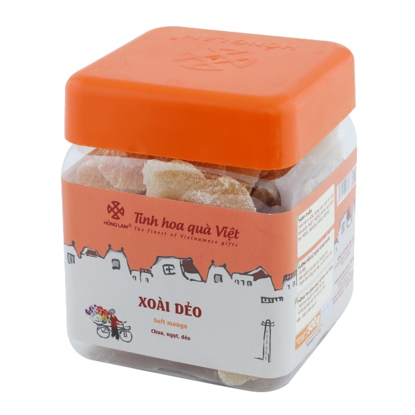 Xoài dẻo Hồng Lam, dạng hộp( 200gr, 300gr, 500gr ). Có vị thơm, dẻo ngọt