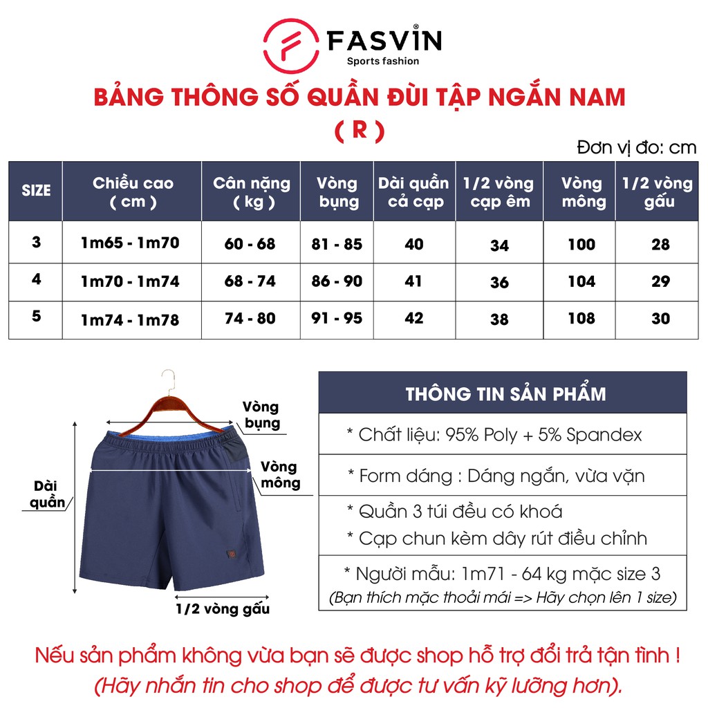 Quần running Fasvin R21447.SG quần short thể thao nam vải gió chun mềm mại phù hợp cho hoạt động thể thao | BigBuy360 - bigbuy360.vn