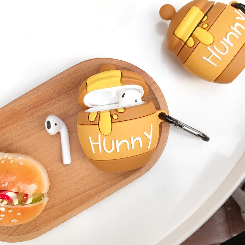 ☘️Case Apple AirPods Pro Bluetooth HUNNY ☘️Case Airpods Hộp đựng mật ong HUNNY cho AirPods 1/2/3 Pro - airpod case ️🐧