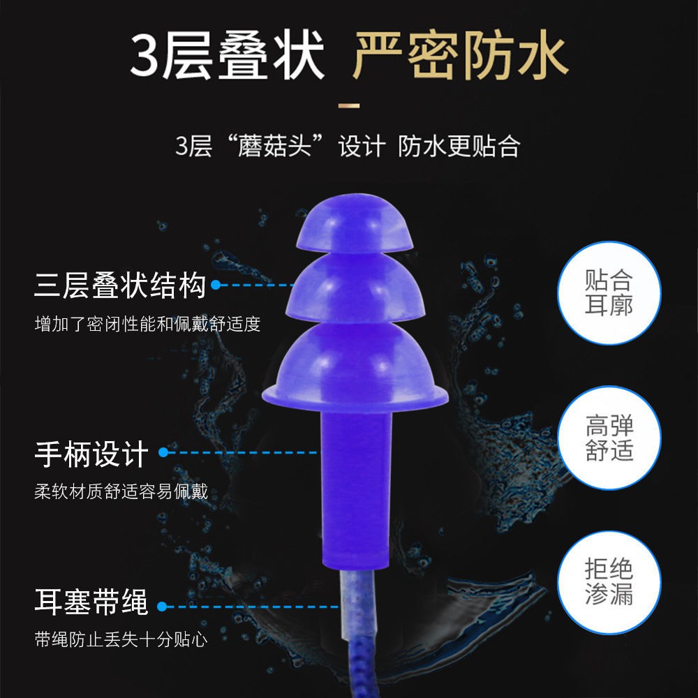 (Hàng Mới Về) Bộ Kẹp Mũi Và Nút Bịt Tai Bằng Silicone Chống Nước Chống Sặc Chống Trượt Chuyên Dụng Cho Người Lớn Và Trẻ Em