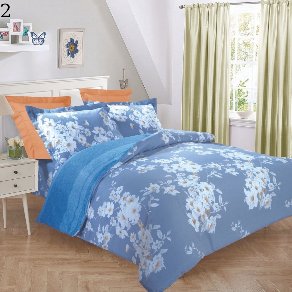 Bộ ga áo gối kèm vỏ chăn Cotton Jean Perry Grand Royal 1m6x2m 1m8x2m +30cm