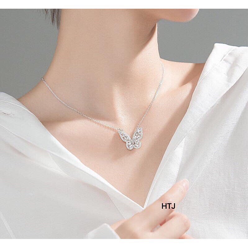 DÂY CHUYỀN NỮ BẠC TA - DC LIỀN MẶT BƯỚM XINH XẮN