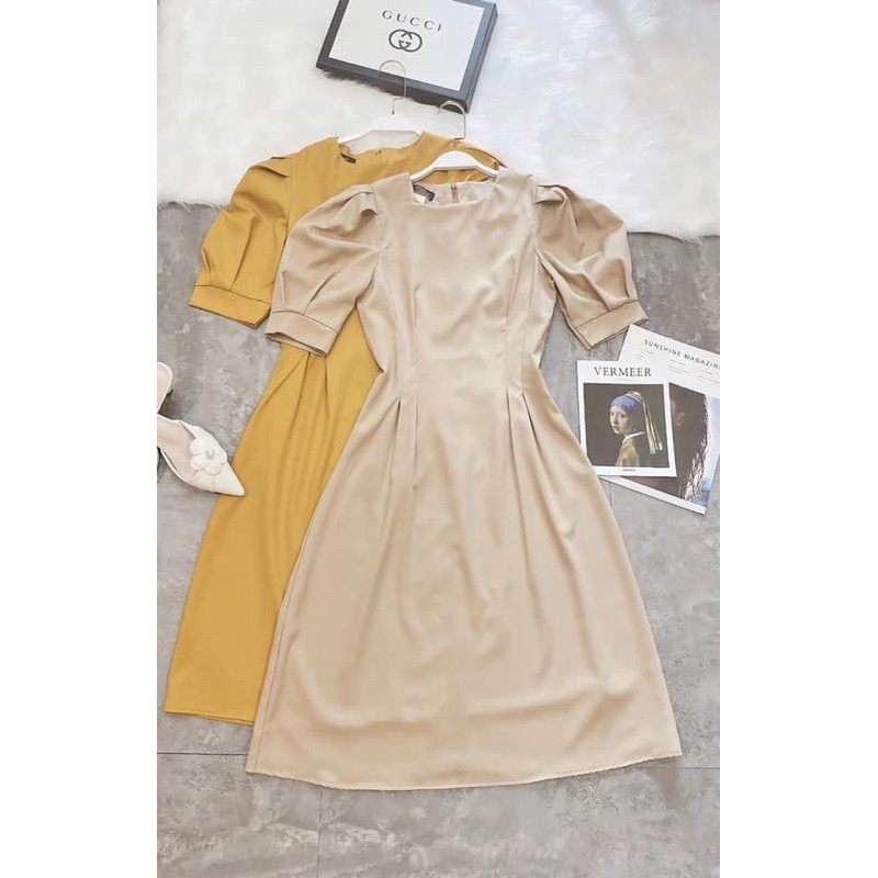 [Mã WASTMAY giảm 15% tối đa 30K đơn 150K] BÁN SỈ VÁY XOÈ LY EO 2M VÀNG BE CHO NỮ | BigBuy360 - bigbuy360.vn