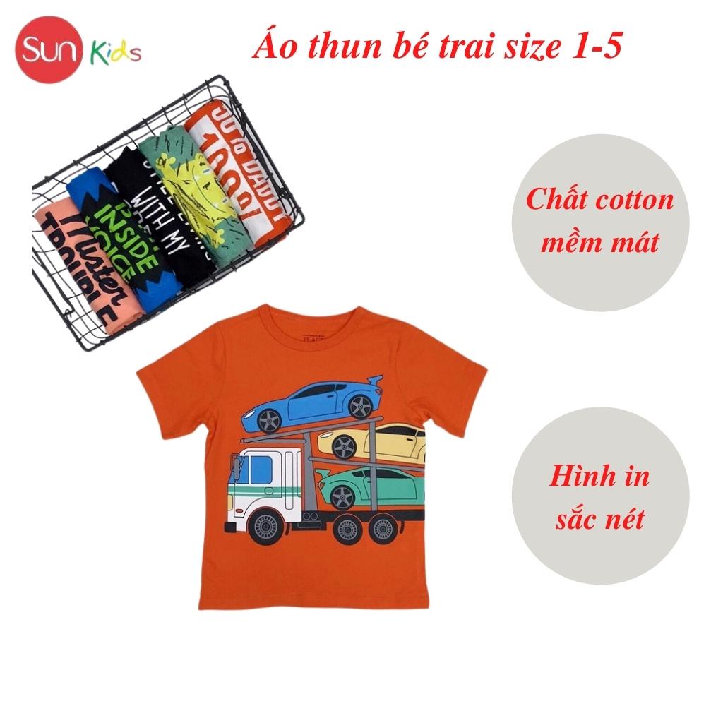 Áo thun bé trai xuất xịn, áo phông cho bé trai, chất cotton, size 1-5 tuổi - SUNKIDS