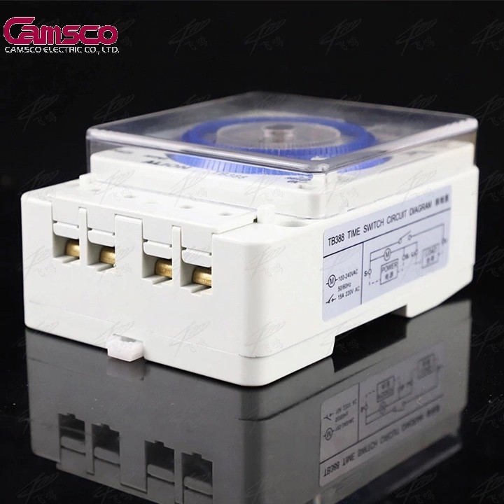 Bộ Công Tắc Hẹn Giờ Cơ Rơle Timer 24 Giờ Camsco Model TB35N Chính Hãng