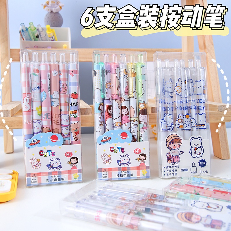 Bút Bi Mực Nước Cute Được Chọn Mẫu Kiểu Dáng Xinh Xắn Dễ Thương Cute - Bút Gel mực đen