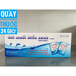Gói muối biển xanh pha nước muối sinh lý hộp 20 gói