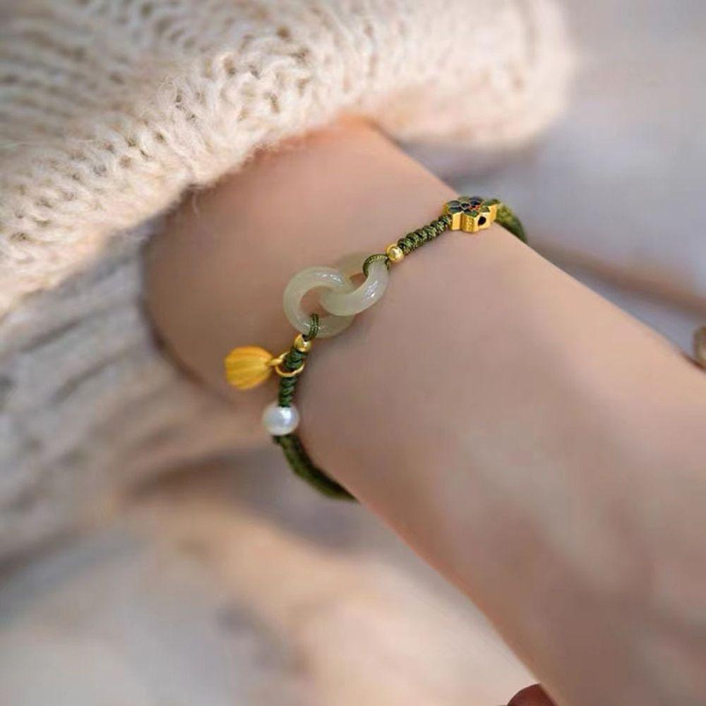 MXGOODS Vòng Tay Chuỗi Hạt May Mắn Phong Cách Trung Hoa