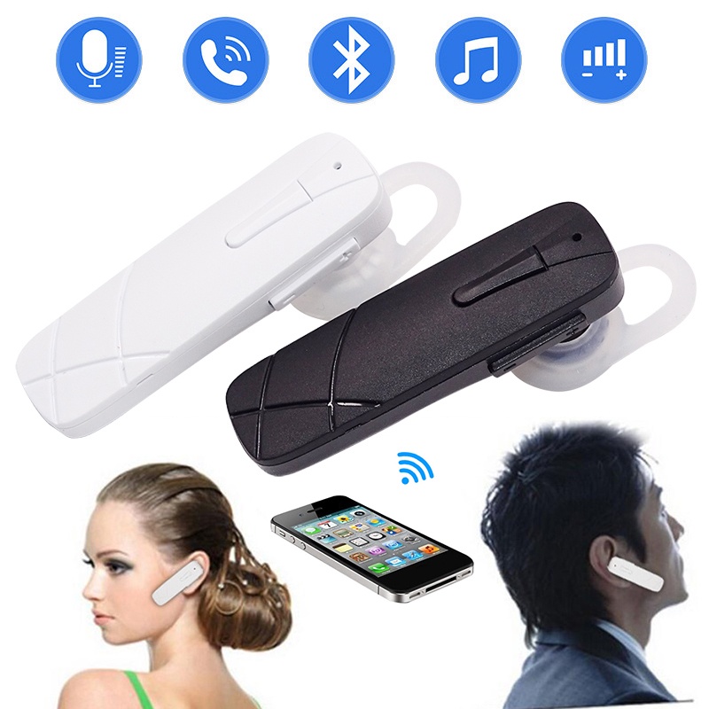 Tai nghe bluetooth nhét tai có mic cho iOS Android + tai nghe móc vành tai + cáp + hướng dẫn sử dụng
