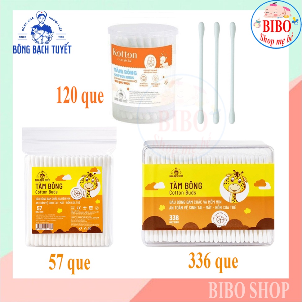 [Mẫu mới] Tăm bông Merigo 330 que (tăm bông Bạch Tuyết )