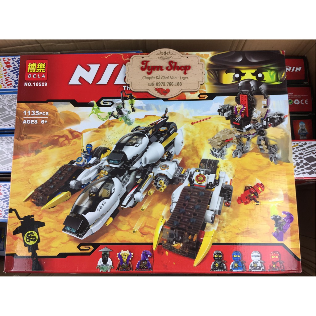 (Có Sẵn) Lắp Ráp Lego Ninjago 70595 Chiến Xa Tàng Hình của các Ninja BELA 10529 LEGO Ninjago Ultra Stealth Raider 81616