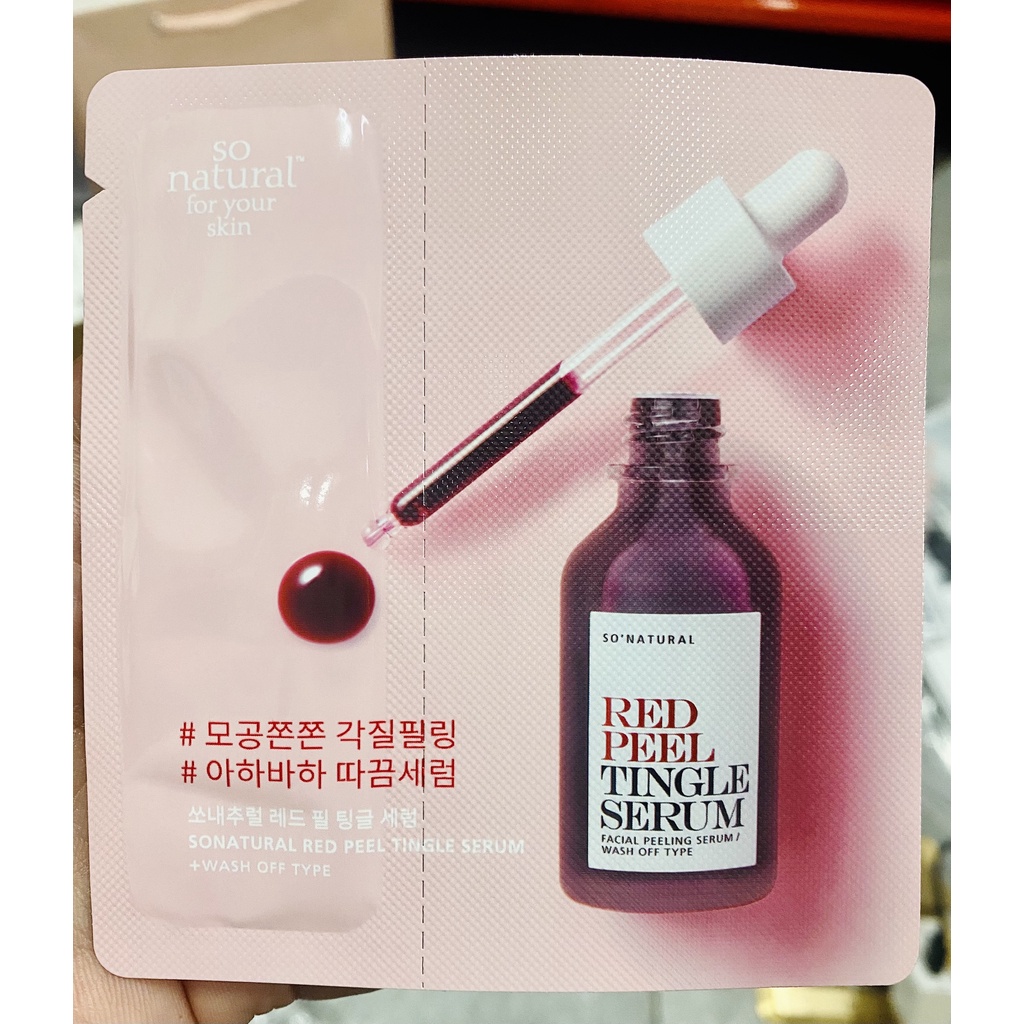 Tinh Chất Red Peel Tingle Serum Sample Dạng Gói So Natural (2,5ml)