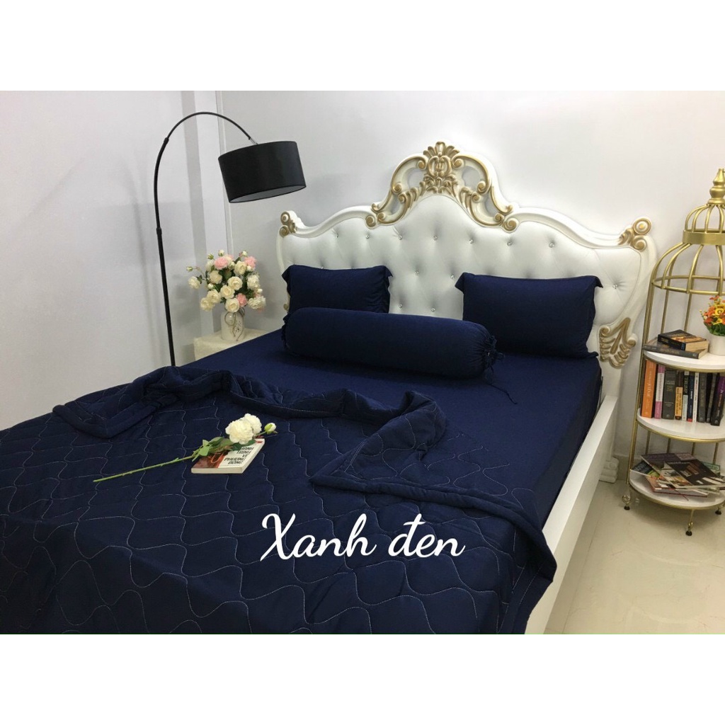 Drap thun hàn lạnh loại 1, bộ ga giường thun trơn Hàn Quốc 4 món | BigBuy360 - bigbuy360.vn