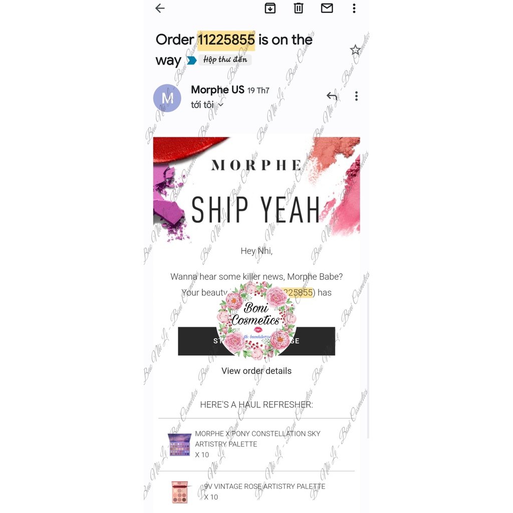 Bảng phấn mắt Morphe 9V Vintage Rose