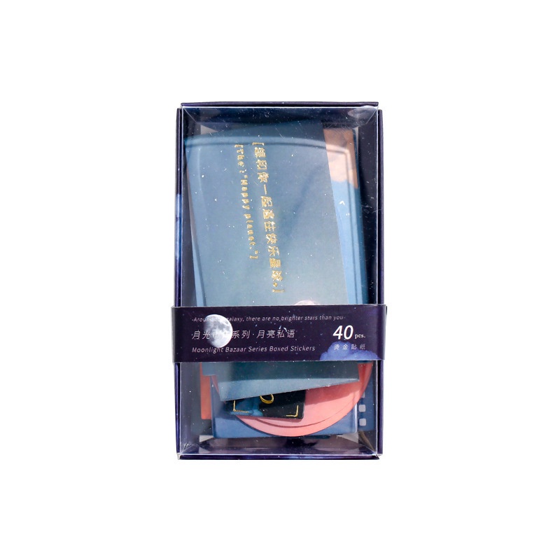 Set 40 Miếng Dán Trang Trí Hình Mặt Trăng Sáng Tạo