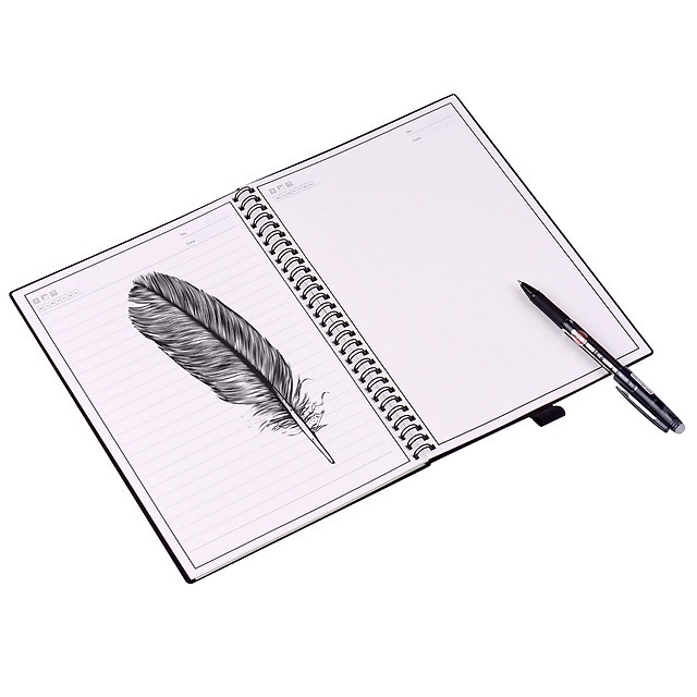 Aibecy Erasable Reusable Smart Notebook Hardcover Writing Note Book Journal Wet Hot Erase B5 Size 30 Sheet with Erasable