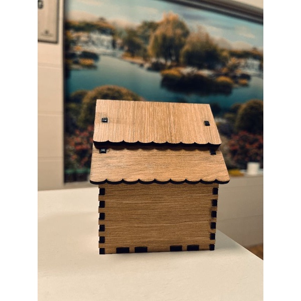 Mô hình nhà gỗ trang trí decor  đơn giản