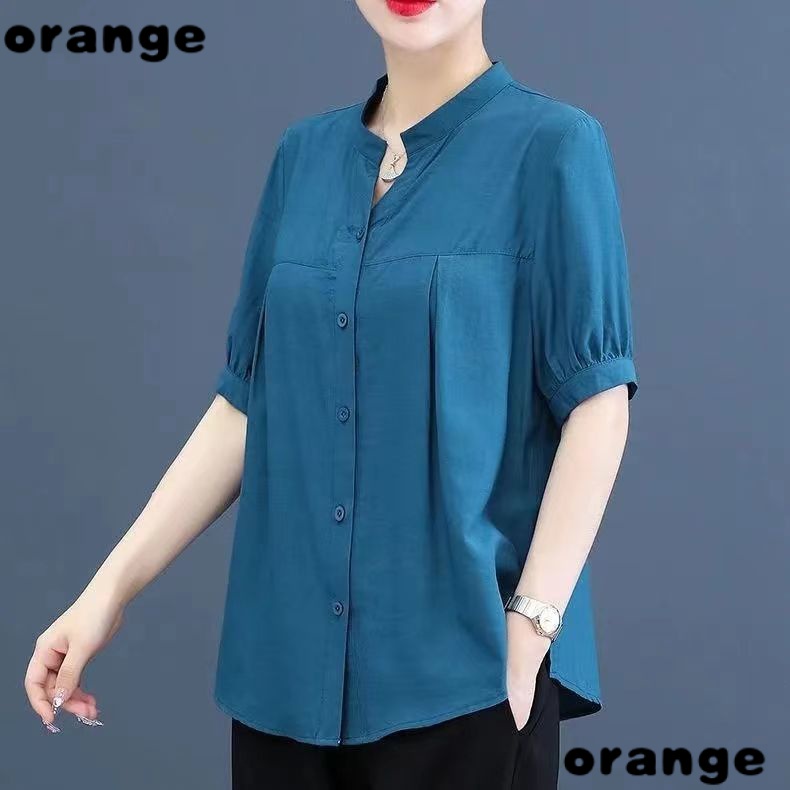 Áo Sơ Mi Chiffon Tay Ngắn Cổ Chữ V Phong Cách Thời Trang Mùa Hè Mới Cho Nữ