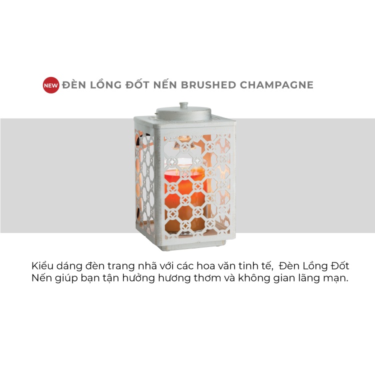 Đèn lồng đốt nến Yankee Candle - Brushed Champagne