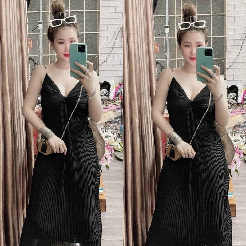 ĐẦM dập li 2 dây xoắn ngực 🥰🥰