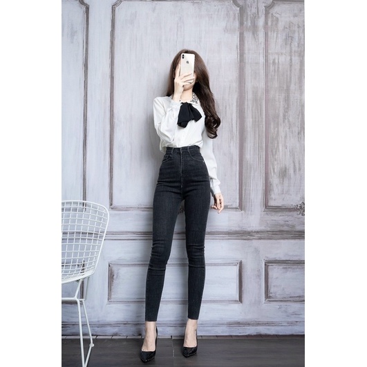 QUAN JEAN SKIN DEMIN lưng siêu cao hách dáng | BigBuy360 - bigbuy360.vn