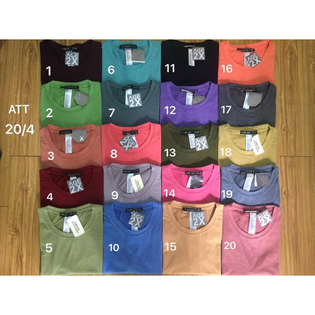 ÁO THUN TRƠN AGE2X - SIZE XL