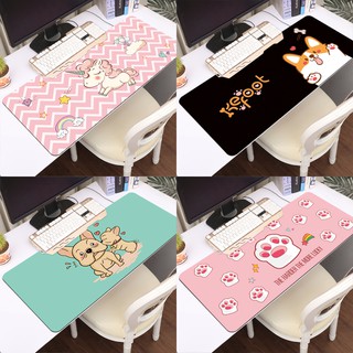 Tấm thảm lót chuột bàn làm việc chống thấm nước in hình thú cưng màu hồng