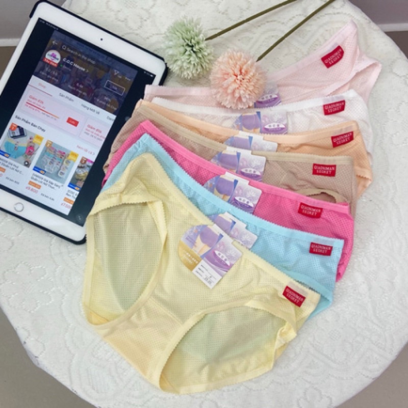 Quần lót nữ cotton thun thái coton thông hơi