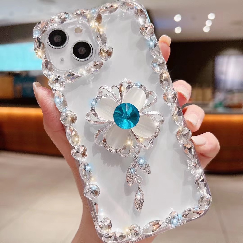 Ốp Điện Thoại tpu Mềm Trong Suốt In Họa Tiết Hoa Lấp Lánh Cho iPhone 12 pro max 11 pro max xs max xr x 7 8 plus 7+