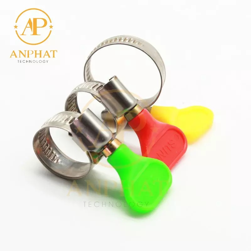 SET 5 ĐAI XIẾT TAY VẶN INOX GÂN NỔI (CỔ DÊ~ QUAI NHÊ ),LOẠI CAO CẤP XIẾT CÁC LOẠI ỐNG Ø 12 >80mm