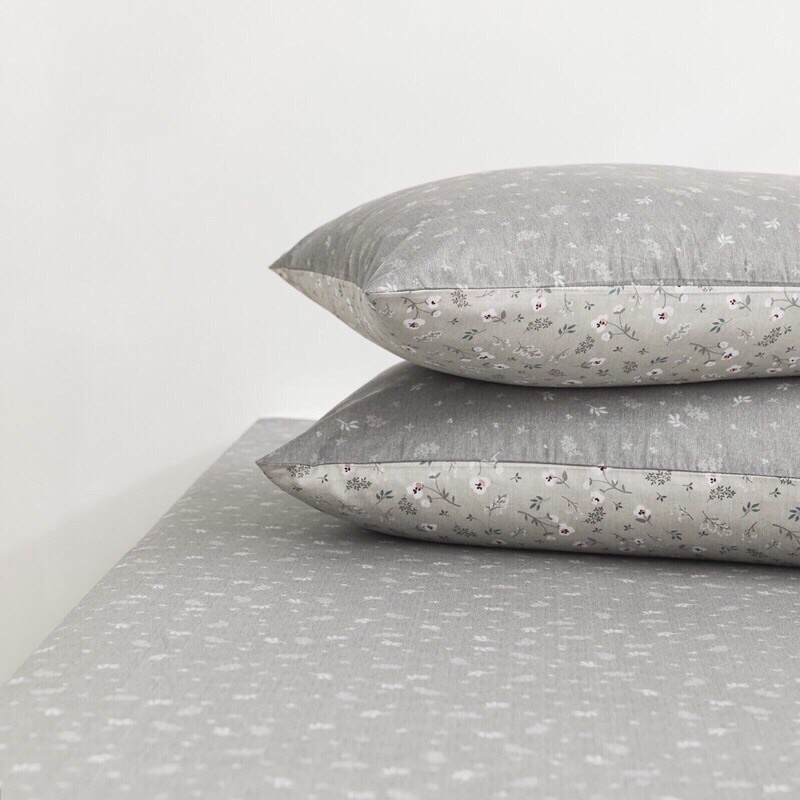 Bộ Ga Gối ❤️ ga gối cotton 100% họa tiết hoa nhí vintage phong cách Hàn Quốc đủ size đệm nhập khẩu chính hãng