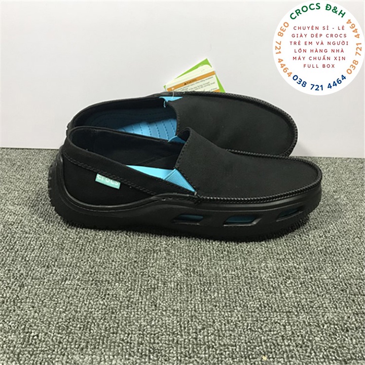 Giày dép crocs - giày vải crocs tideline canvas loadfer cho nam,chống trơn trượt, chống hôi chân, hàng nhà máy xuất xịn