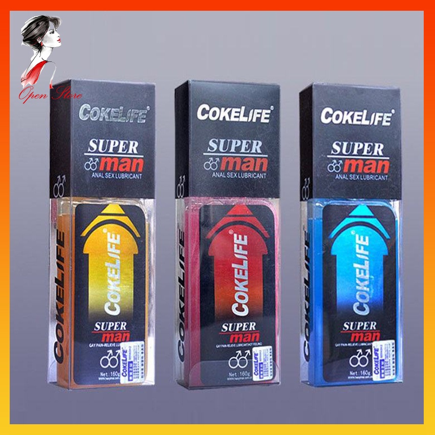 Gel Bôi Trơn Cokelife Superman Xanh Mát Lạnh, Đỏ Nóng Ấm, Vàng Làm Dịu gel gốc nước 85ml OPEN STORE
