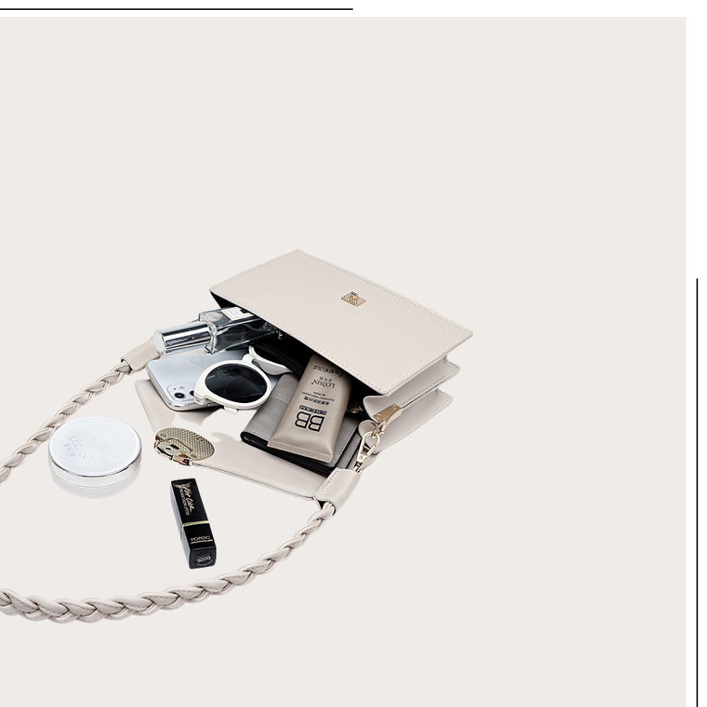 Túi xách nữ đeo chéo HANS thiết kế 2 dây đeo chéo kẹp nách tiện ích tinh tế QA63