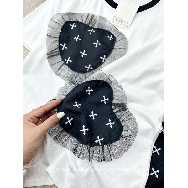 "Sét trái tim đen Áo cotton tàu mịn, form thụng rộng, xẻ vát lưng chéo cá tính (13)